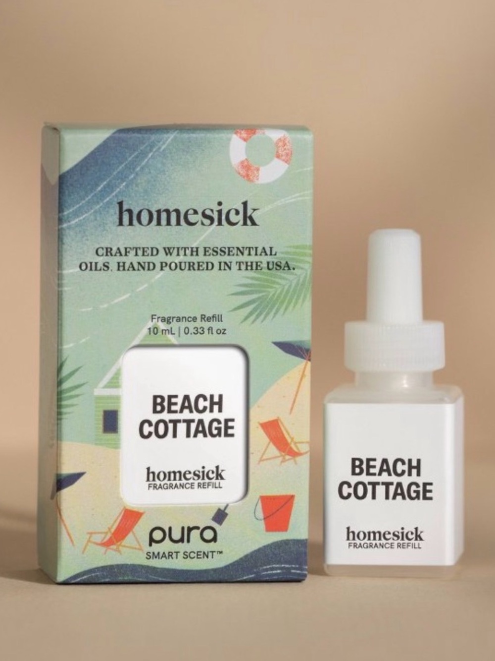 Homesick Pura Diffuser 2 pack refill bundle - Beach Cottage